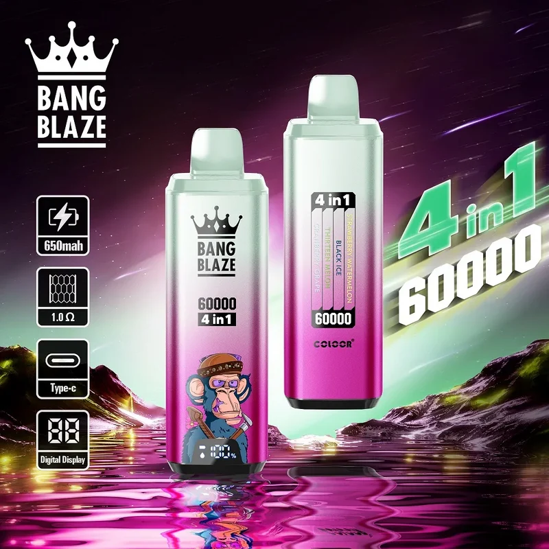 Bang Blaze 4IN1 60000 60K Puffs Wiederaufladbares Einweg Kit - 💥 Nehme 4 Zahle NUR 3! + Ab einem Einkauf von 100€ 2 Mystery Gratis💥