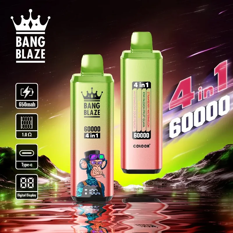 Bang Blaze 4IN1 60000 60K Puffs Wiederaufladbares Einweg Kit - 💥 Nehme 4 Zahle NUR 3! + Ab einem Einkauf von 100€ 2 Mystery Gratis💥
