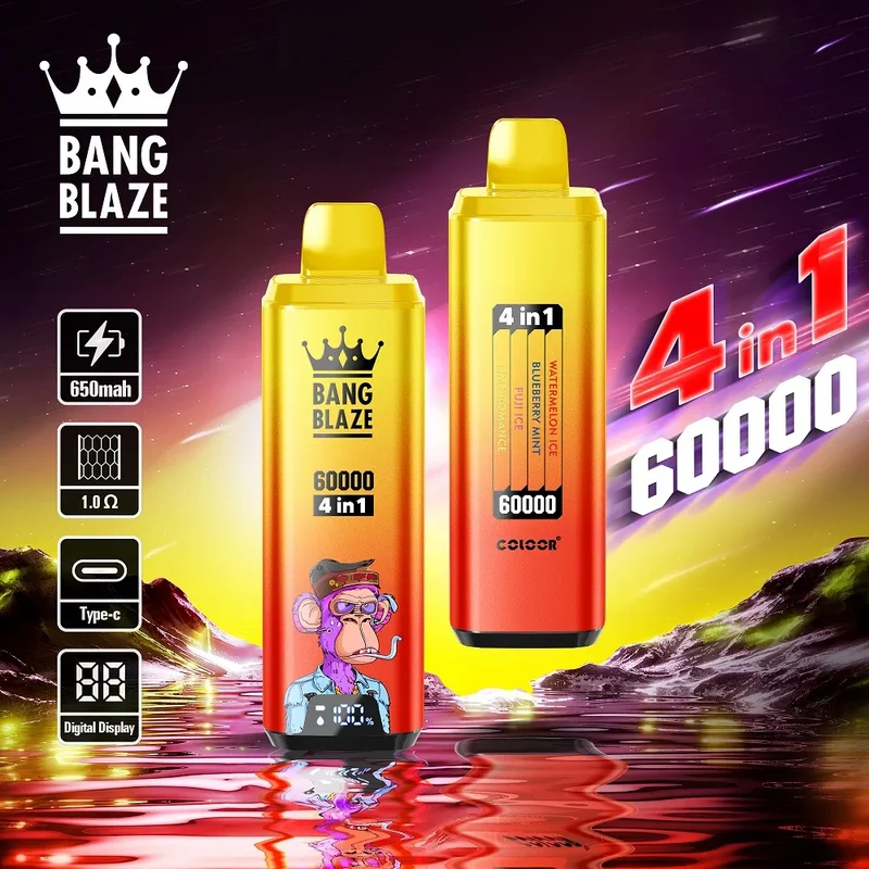 Bang Blaze 4IN1 60000 60K Puffs Wiederaufladbares Einweg Kit - 💥 Nehme 4 Zahle NUR 3! + Ab einem Einkauf von 100€ 2 Mystery Gratis💥