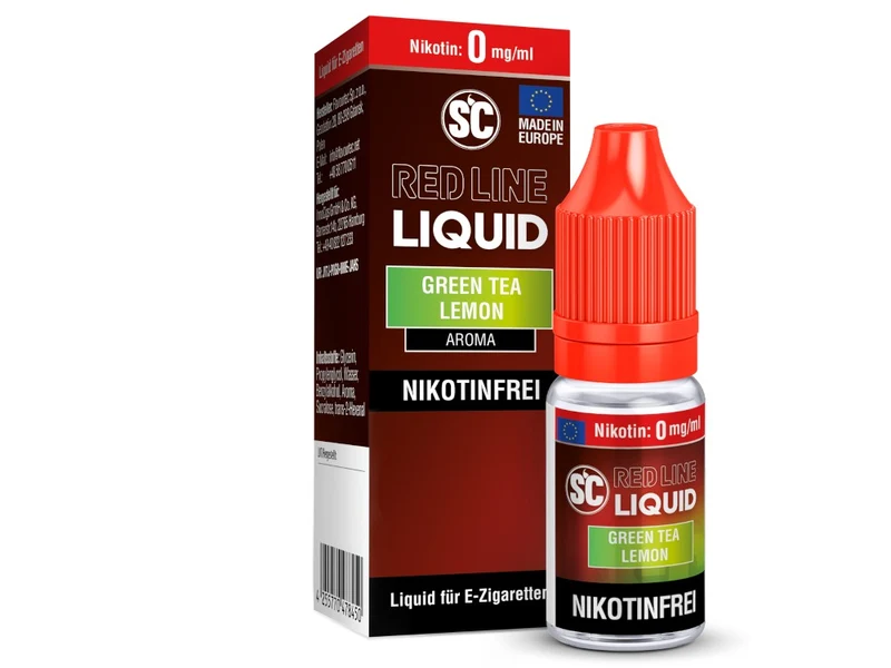 SC Red Line Green Tea Lemon Nikotinsalz Liquid – 10ml E-Liquid für E-Zigaretten