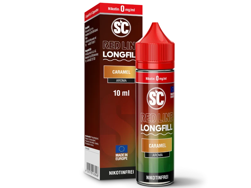 SC - Red Line - Caramel - 10ml Longfill Aroma (60ml Flasche)