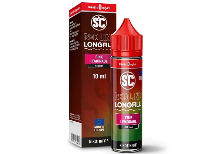 SC - Red Line - Pink Lemonade - 10ml Longfill Aroma (60ml Flasche)