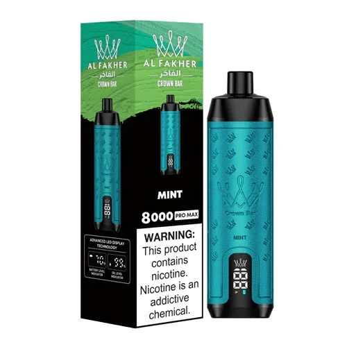 AL Fakher Crown Bar Pro 8000 Puffs Wiederaufladbares Einweg Kit - 💥 Nehme 5 Zahle NUR 4! + Ab einem Einkauf von 100€ 2 Mystery Gratis💥
