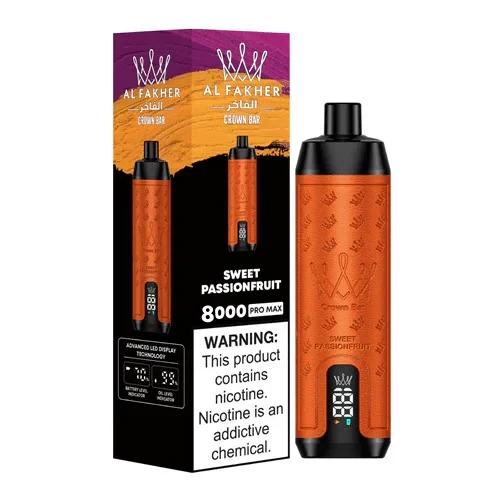 AL Fakher Crown Bar Pro 8000 Puffs Wiederaufladbares Einweg Kit - 💥 Nehme 5 Zahle NUR 4! + Ab einem Einkauf von 100€ 2 Mystery Gratis💥