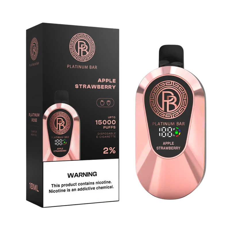 Platinum Bar 15000 Puffs Wiederaufladbares Einweg Kit - 📢EXKLUSIVES ANGEBOT - Nehme 4 Zahle NUR 3! + Ab einem Einkauf von 120€ 1 Mystery Vapes Gratis + Kostenloser Versand 📢