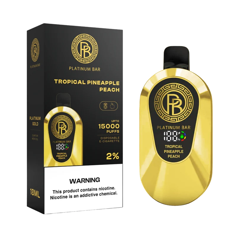 Platinum Bar 15000 Puffs Wiederaufladbares Einweg Kit - 📢EXKLUSIVES ANGEBOT - Nehme 4 Zahle NUR 3! + Ab einem Einkauf von 120€ 1 Mystery Vapes Gratis + Kostenloser Versand 📢