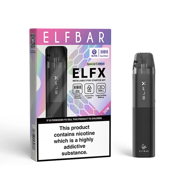 Elf Bar ELFX Open Vape Kit – Black