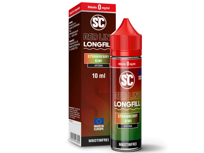 SC - Red Line - Strawberry Kiwi - 10ml Longfill Aroma (60ml Flasche)