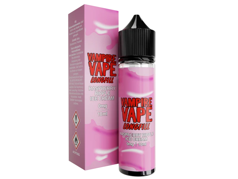 Vampire Vape - Dessert Collection - Raspberry Ripple Ice Cream - 10ml Longfill Aroma (60ml Flasche)