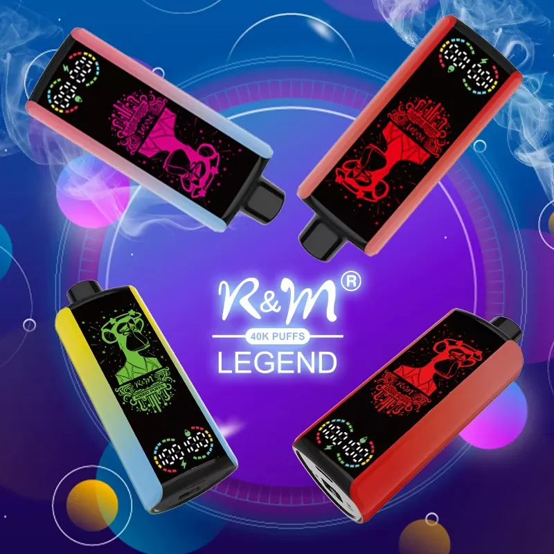 R&M LEGEND 40000 Puffs Mega Screen Wiederaufladbare Einweg Kit (10 Stück/Packung)