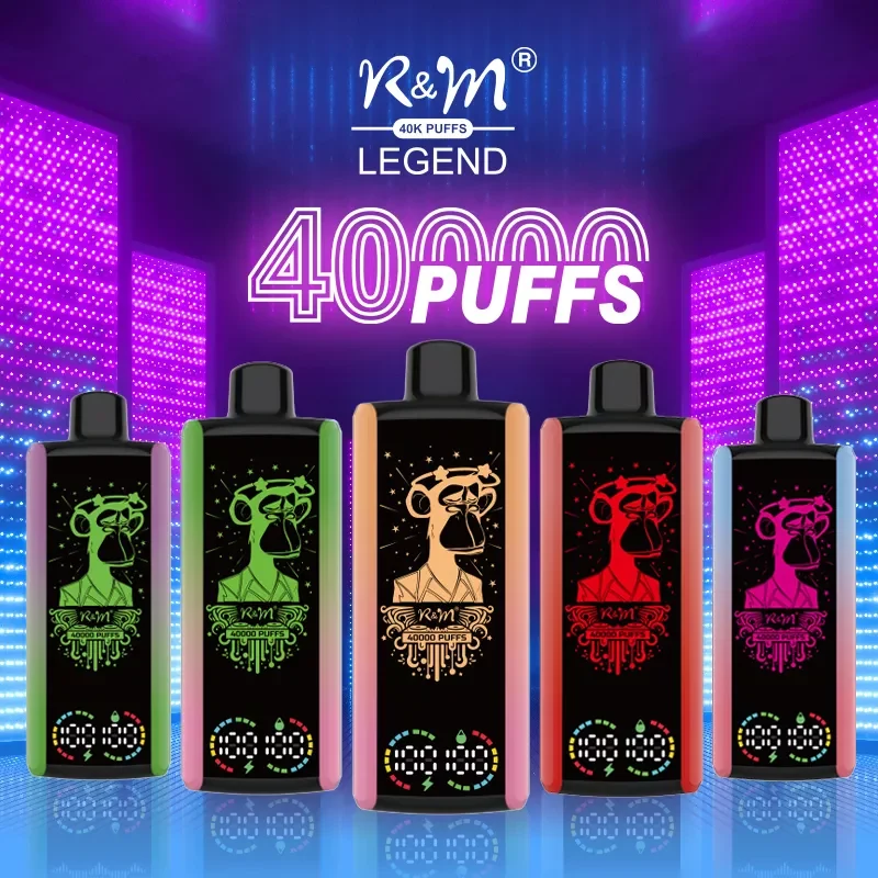 R&M LEGEND 40000 Puffs Mega Screen Wiederaufladbare Einweg Kit (10 Stück/Packung)