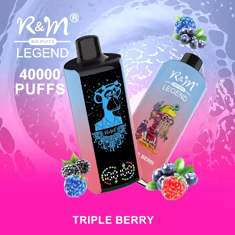 R&M LEGEND 40000 Puffs Mega Screen Wiederaufladbare Einweg Kit (10 Stück/Packung)