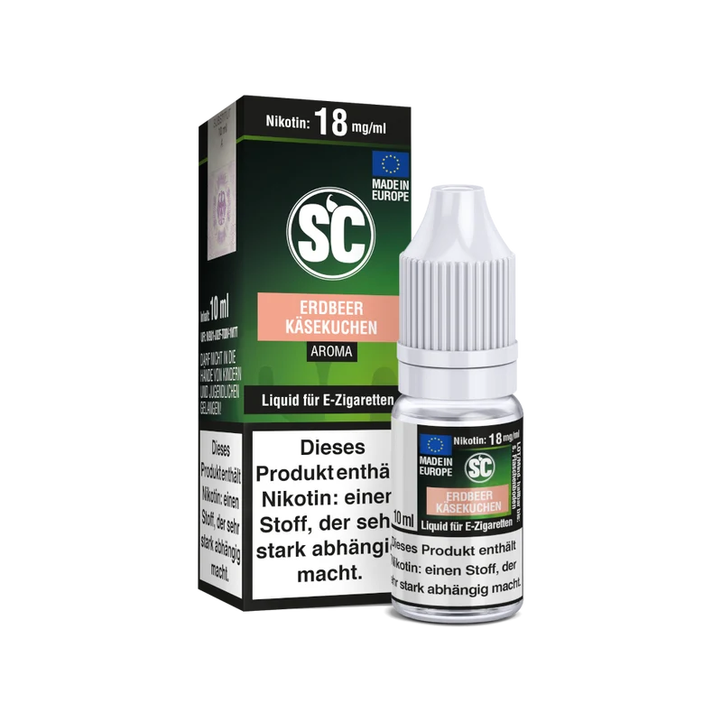SC Erdbeer Käsekuchen E-Zigaretten Liquid – 10ml Fertigliquid für E-Zigaretten