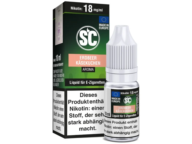 SC Erdbeer Käsekuchen E-Zigaretten Liquid – 10ml Fertigliquid für E-Zigaretten