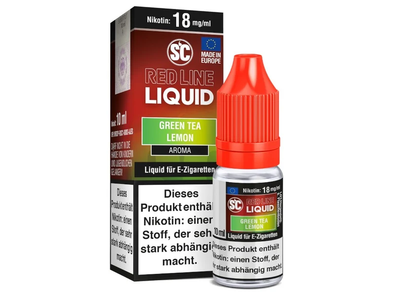 SC Red Line Green Tea Lemon Liquid – 10ml E-Liquid mit Nikotin