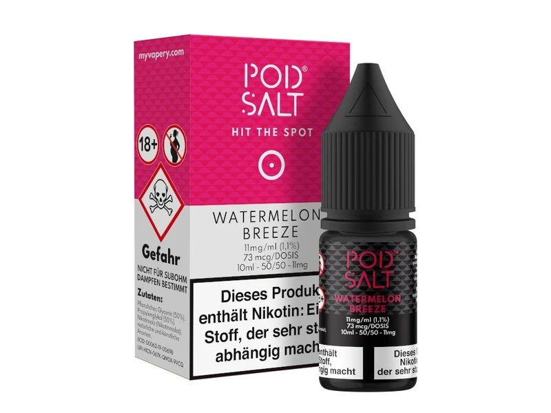 Pod Salt Watermelon Breeze Nikotinsalz Liquid – Wassermelone & Menthol 10ml