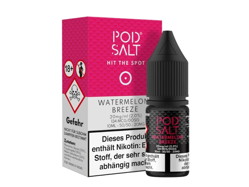 Pod Salt Watermelon Breeze Nikotinsalz Liquid – Wassermelone & Menthol 10ml