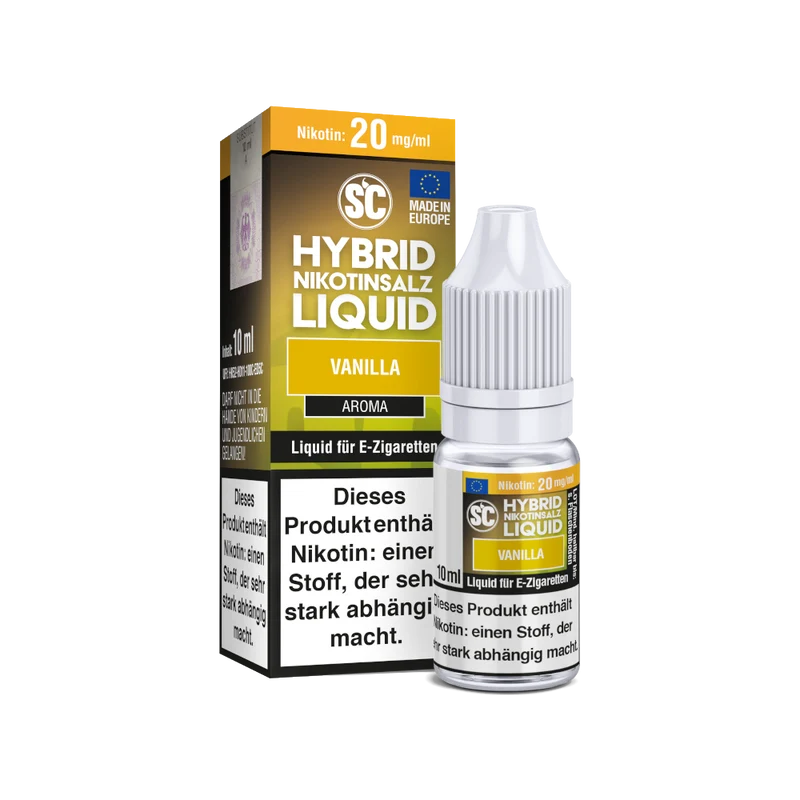 SC Vanilla Hybrid Nikotinsalz Liquid – 10ml E-Zigarette Liquid mit Vanille