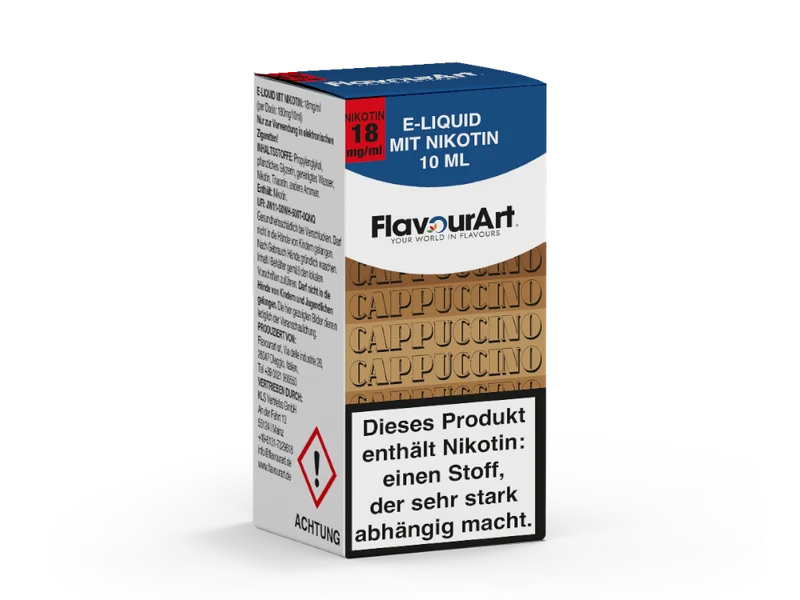 FlavourArt - Cappuccino - 10ml Fertigliquid (Nikotin)