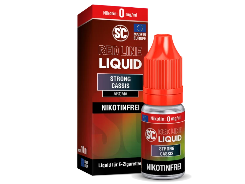 SC - Red Line - Strong Cassis V2 - 10ml Fertigliquid (Nikotinfrei/Nikotinsalz)