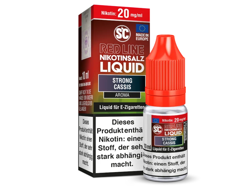 SC - Red Line - Strong Cassis V2 - 10ml Fertigliquid (Nikotinfrei/Nikotinsalz)
