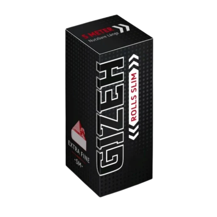 GIZEH - Rolls Slim - Black - 5 Meter