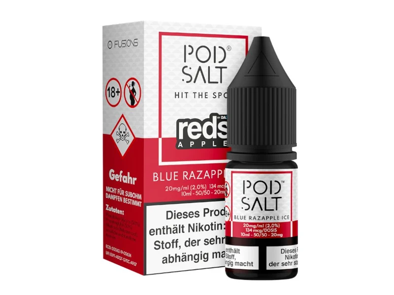 Pod Salt Fusion - Blue Razapple Ice - 10ml Fertigliquid (Nikotinsalz)