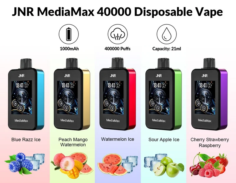 JNR MediaMax 40000 Wiederaufladbares Einweg Kit 21ml - 💥 Nehme 5 Zahle NUR 4! + Ab einem Einkauf von 100€ 2 Mystery Gratis💥
