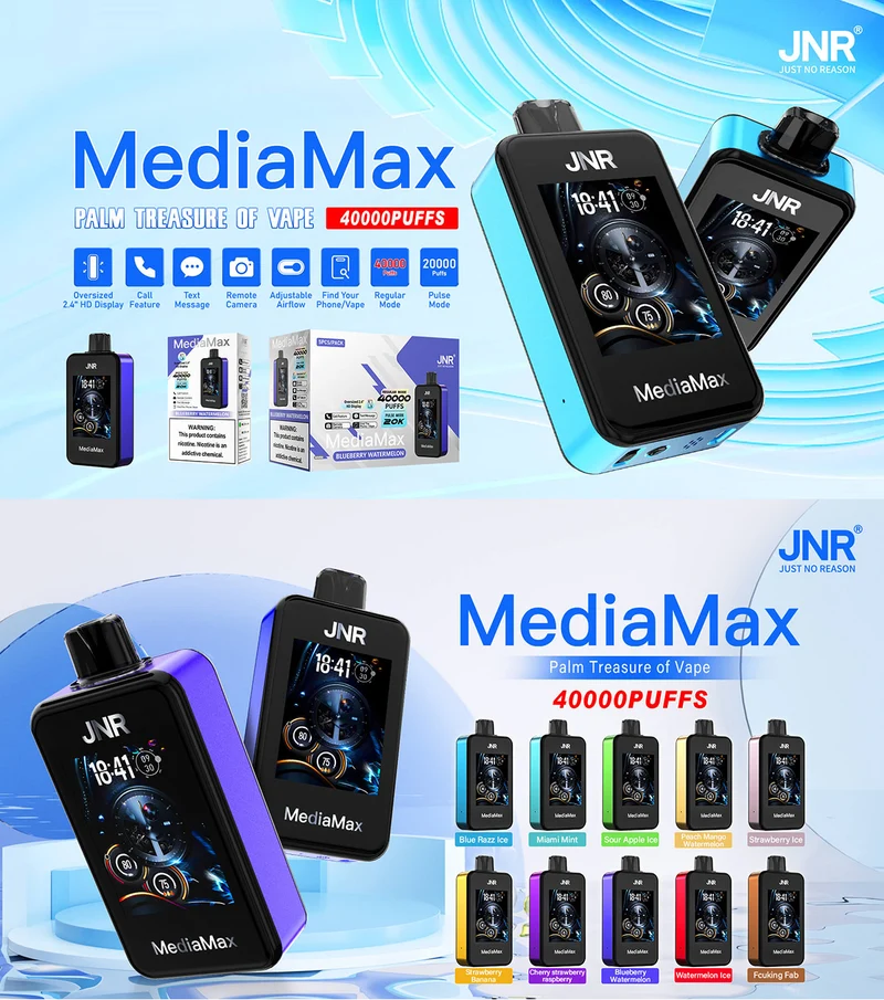 JNR MediaMax 40000 Wiederaufladbares Einweg Kit 21ml - 💥 Nehme 5 Zahle NUR 4! + Ab einem Einkauf von 100€ 2 Mystery Gratis💥