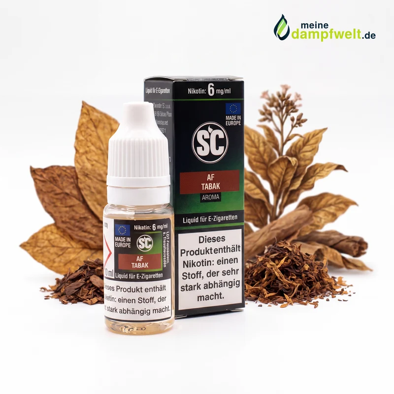 SC AF Tabak E-Zigaretten Liquid – 10ml Fertigliquid mit Nikotin-Optionen