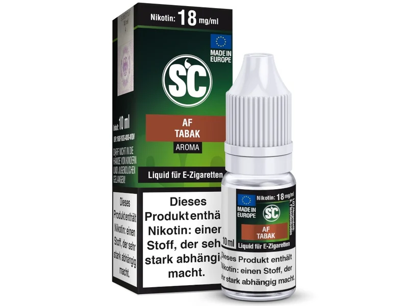 SC AF Tabak E-Zigaretten Liquid – 10ml Fertigliquid mit Nikotin-Optionen