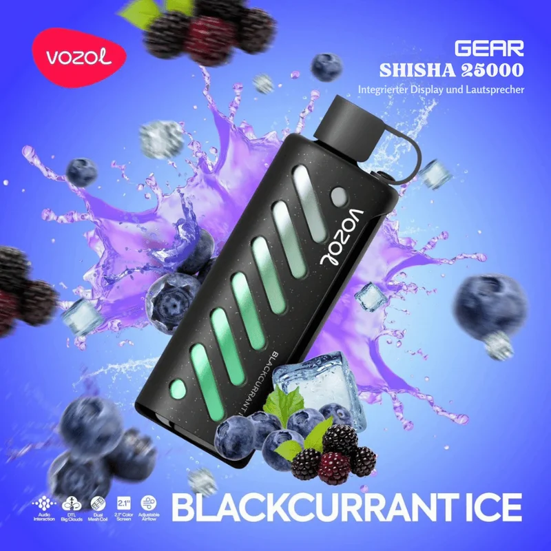 Vozol GEAR SHISHA 25000 Puffs Einweg Kit - 💥 Nehme 5 Zahle NUR 4! + Ab einem Einkauf von 100€ 2 Mystery Gratis💥