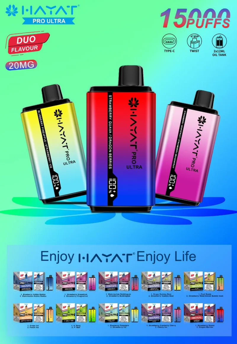 Hayati Pro Ultra 15000 Puffs Double Flavor Einweg Kit