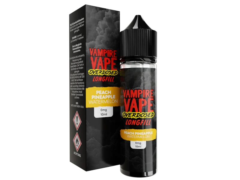 Vampire Vape - Overdosed - Peach Pineapple Watermelon - Longfill Aroma 10ml (60ml Flasche)