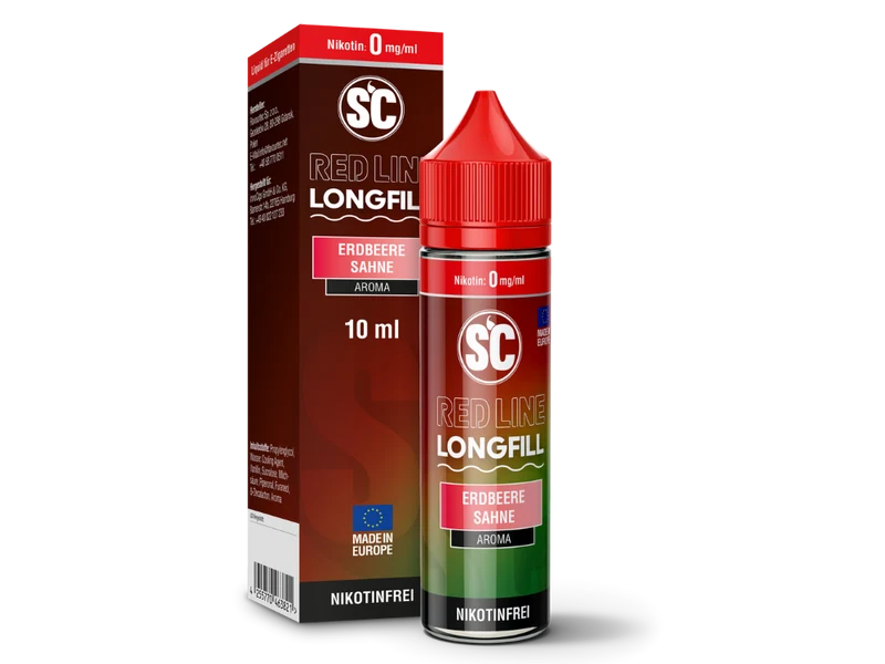 SC - Red Line - Erdbeere Sahne - Longfill Aroma 10ml (60ml Flasche)