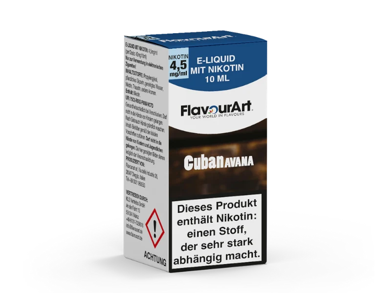 FlavourArt - Cuban Avana - 10ml Fertigliquid (Nikotin)