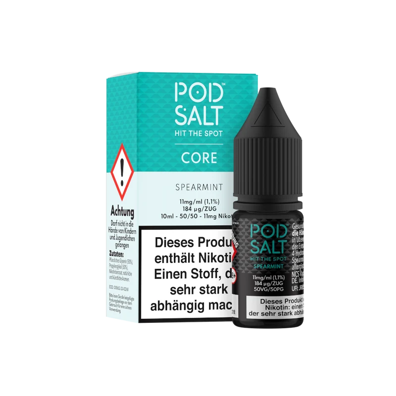 Pod Salt Spearmint Nikotinsalz Liquid – Core Serie E-Zigarette 10ml