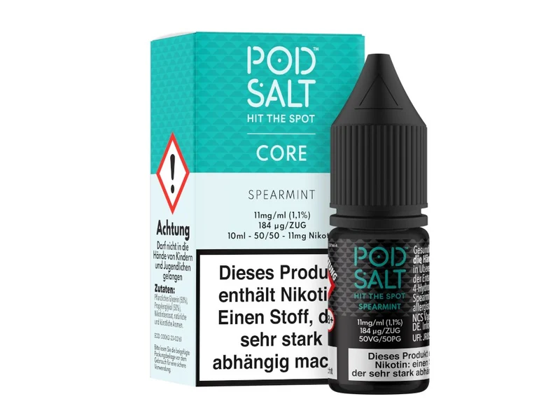 Pod Salt Spearmint Nikotinsalz Liquid – Core Serie E-Zigarette 10ml