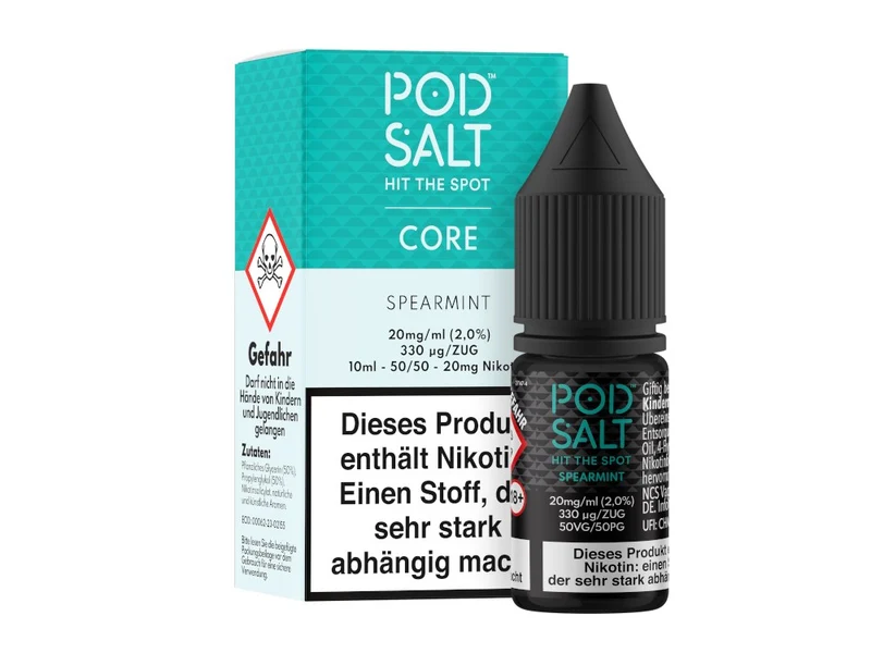 Pod Salt Spearmint Nikotinsalz Liquid – Core Serie E-Zigarette 10ml