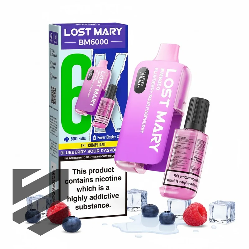 Lost Mary BM6000 Prefilled Pod Kit – Blueberry Sour Raspberry