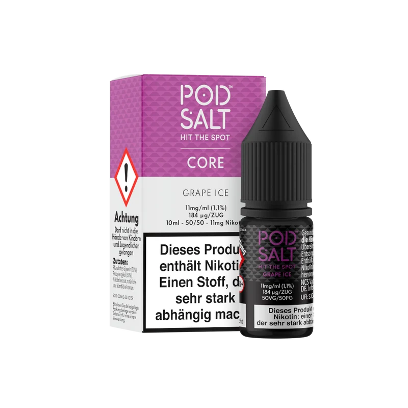Pod Salt Core Grape Ice Nikotinsalz Liquid – Traube & Frische 10ml