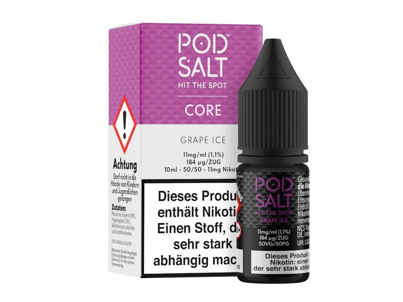 Pod Salt Core Grape Ice Nikotinsalz Liquid – Traube & Frische 10ml