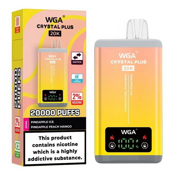 WGA Crystal Plus 20000 Puffs 2-in-1 Wiederaufladbares Einweg Kit - 📢EXKLUSIVES ANGEBOT - Nehme 4 Zahle NUR 3 an der Kasse!+Ab einem Einkauf von 100€ 1 Mystery Vapes Gratis📢