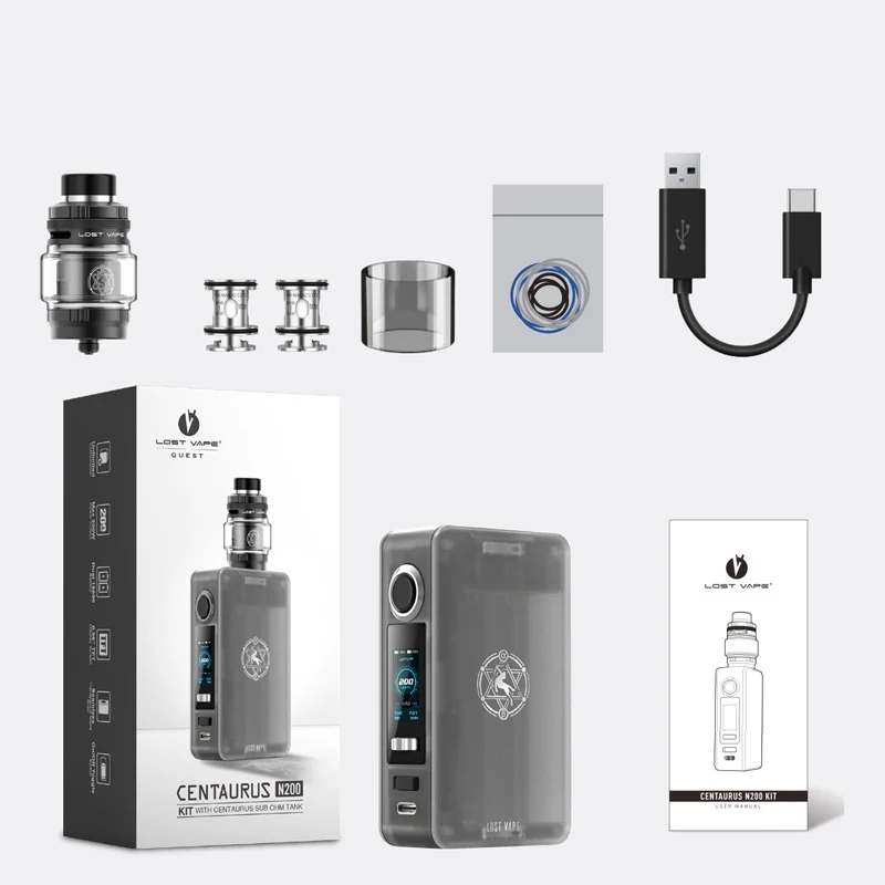 Lost Vape Centaurus N200 Kit mit Centaurus Sub Ohm Tank Verdampfer 5ml