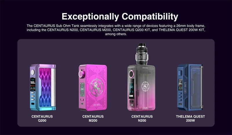 Lost Vape Centaurus N200 Kit mit Centaurus Sub Ohm Tank Verdampfer 5ml