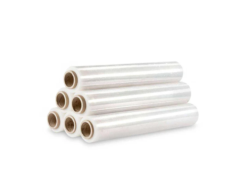 6x Stretchfolie Wickelfolie Folie 0.50 x 300 m - 23 µm Transparent