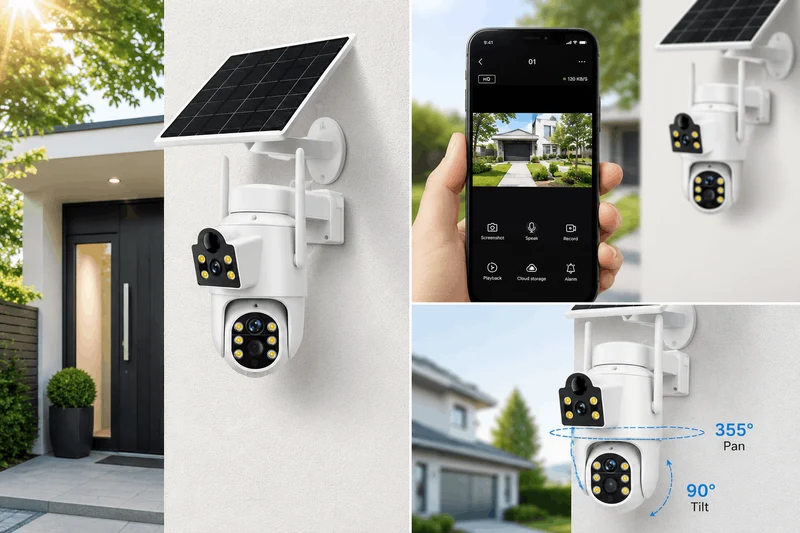 Jortan Solar Doppel Kamera Outdoor IP66