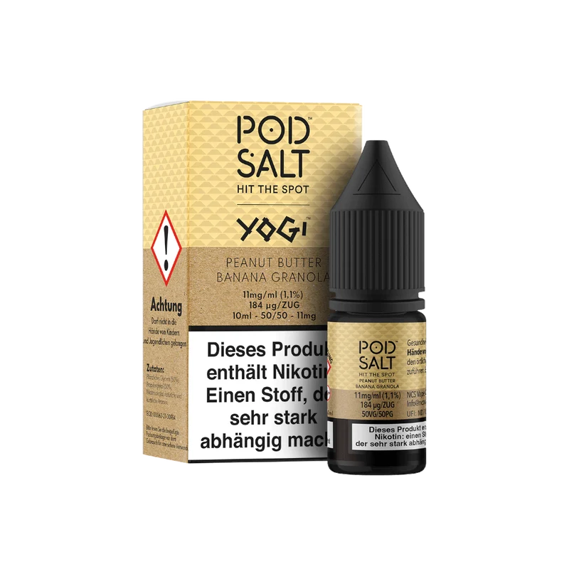 Pod Salt Fusion Peanut Butter Banana Granola Nikotinsalz Liquid - 10ml