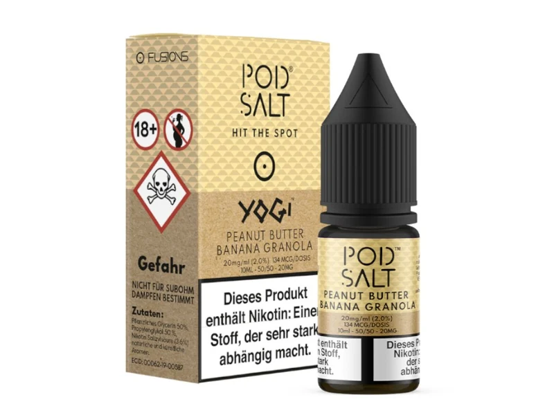 Pod Salt Fusion Peanut Butter Banana Granola Nikotinsalz Liquid - 10ml