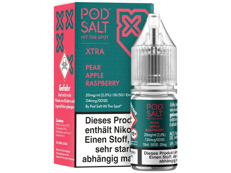 Pod Salt X Nikotinsalz Liquid – Pear Apple Raspberry – 10ml E-Liquid